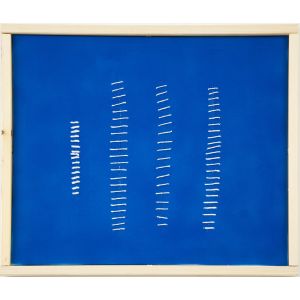 Seams on Blue by Mario Bigetti - Contemporary Artwork