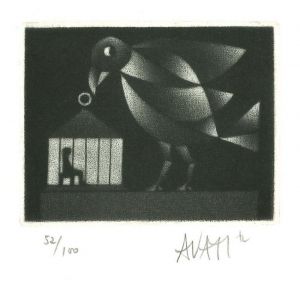 Bird and Cage by Mario Avati - Contemporary Artwork