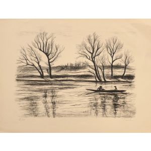 River by Pierre Frachon-Forcade - Modern Artwork