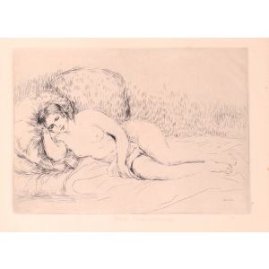 Femme Nue Couchée (Tourné à gauche) by Pierre-Auguste Renoir - Modern Artwork