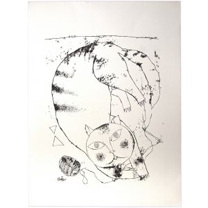 The Cat by Franco Gentilini - Contemporary Artwork