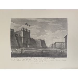 Prospetto della Piazza Riuarola e Fortezza in Perugia