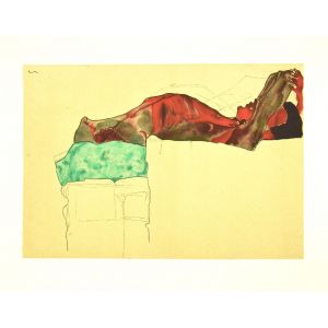 Reclining Male Nude with Green Cloth