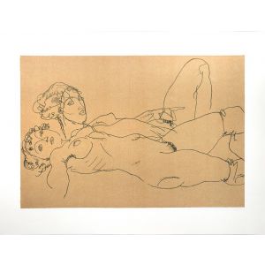 Two Reclining Nude Girls