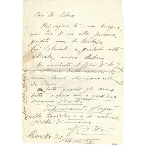 Autograph Letter by Tosi
