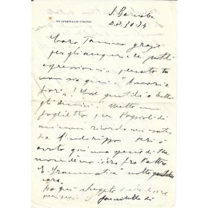 Autograph Letter Signed by de Pisis - Love and Flowers
