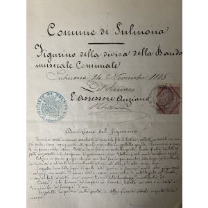 Figurino della Divisa della Banda musicale Comunale