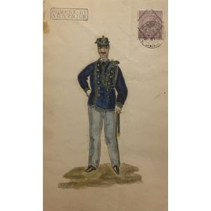 Figurino della divisa della Guardia Municipale di Amatrice