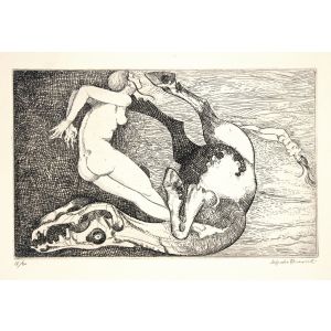 A Woman And A Horse by Alfredo Brasioli - Contemporary Artworks