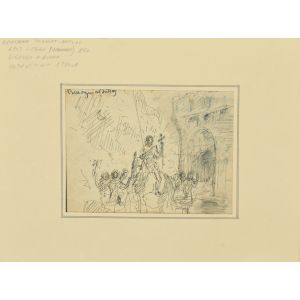 Figures and the castle