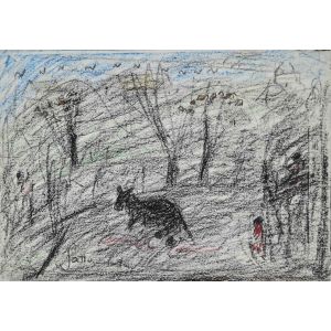 Landscape with Mule
