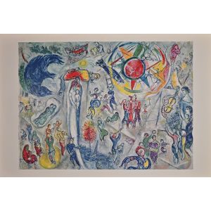 La Vie  from Derriere Le Miroir bty Marc Chagall - Contemporary Artwork
