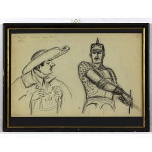 Caricatured figures