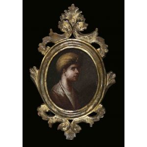 Portrait of a sultan page with turban