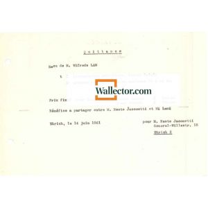 Correspondance by W.Lam to N.Jacometti 