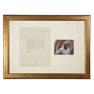 Autograph  Letter by Piero Dorazio and Photo