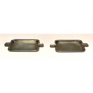 Pair of Silver Ashtrays