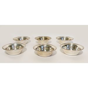 Six Small Silver Cups 