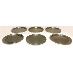 Set of Six Silver Dishes
