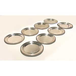 Set Of Eight Silver Dishes
