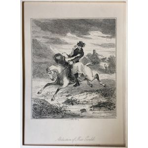 Phiz, Abduction of Miss Gould, Browne Hablot Knight, Phiz, Charles Dickens, DSatire, Illustration, London, Bristol,  George Cruikshank,  John Leech,  David Copperfield, Pickwick, Dombey and his son, Martin Chuzzlewit, Gould, 