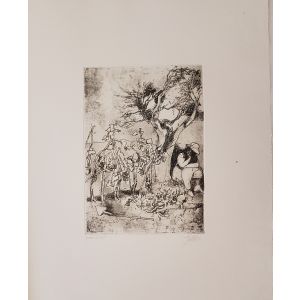 Franco Gentilini, Paesaggio con vite, Landscape with grapevine, Artist's Proof, Modern Art Artwork