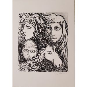 Carlo Levi, Untitled, Litograpg, 1971, Modern Art, Modern Art Artwrk, Graphic Art