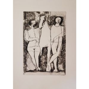 Marino Marini, Scenario, Etching, 1968, First selection, IV Plate, Propylaen, Berlin, 1973,  Modern Art Artwork