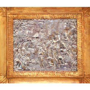 Silver Bas-Relief with Baptism Scene