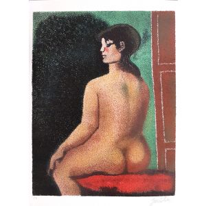 Contemporary art, Artwork, Print, Lithograph, Franco Gentilini, Nudo di Luisa