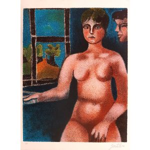 Contemporary art, Artwork, Print, Lithograph, Franco Gentilini, Luisa e Ippolito