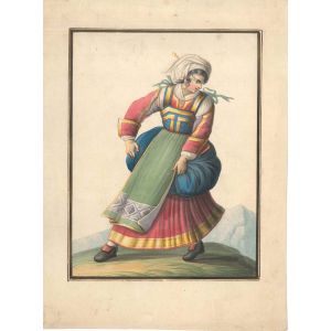 Woman in typical Italian costumes 