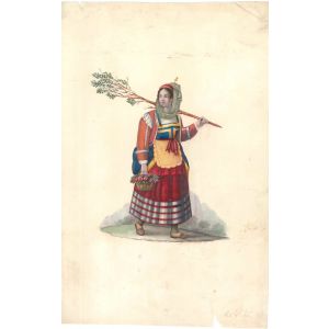 Woman with flowers