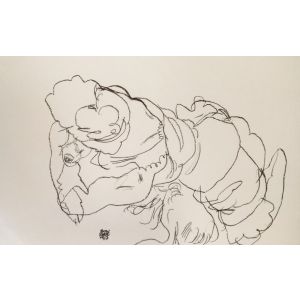 Edith Schiele mit Hund Lord 