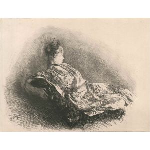 Donna in poltrona by Giuseppe De Nittis - Modern Art