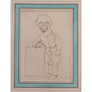 Portrait of D’Annunzio by Mino Maccari - Modern Artwork