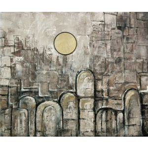Landscape with Golden Moon