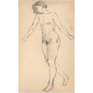 Female Nude Figure in Profile 