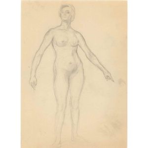 Standing Nude with Smiling Face 