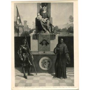 The Madonna with the Divine Son and Two Saints by Giorgione - Vintage Photo