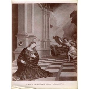 Annunciation by Tiziano- Vintage Photograph