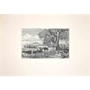 Shepherds with Buffalo in the Roman Countryside