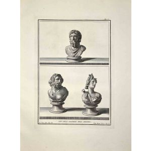 Filippo Morghen - Ancient Roman Busts - Old Masters Art