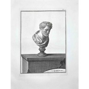 Bernardino Nolli - Ancient Roman Bust - Old Masters Art