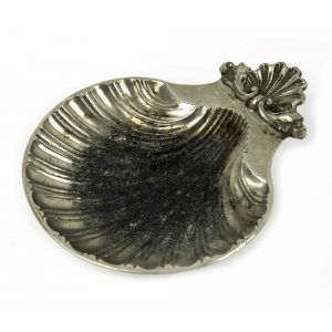 Shell Shaped Vintage Silver Plated Ashtray - England 1970s