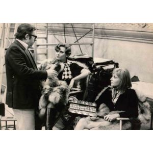 Vintage Portrait of Monica Vitti on the set of 