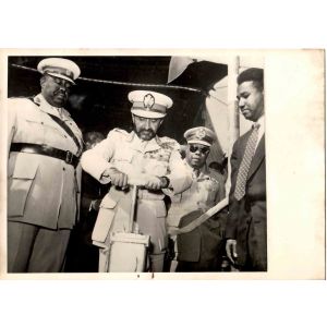 Negus Hailé Selassié attending a Ceremony in Ethiopia - Vintage Photo