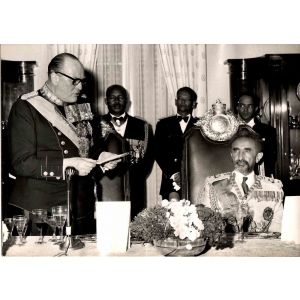 Visit of King Olav to Negus Hailé Selassié in Addis Abbeba - Ethiopia