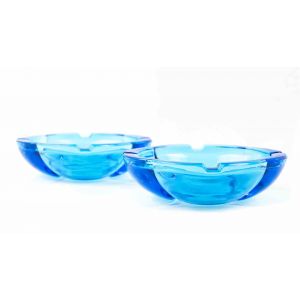 Set of Four Cobalt Blue Ashtrays