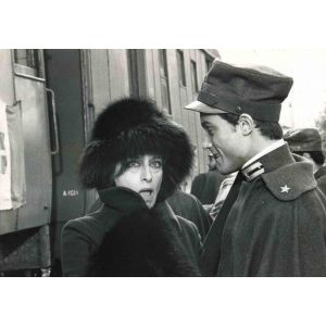 Vintage Portrait of Anna Magnani (Rai) and Gian Maria Volonté is a vintage b/w photographic print on single-coated paper realized by RAI prints.Anna Magnani and Massimo Ranieri (RAI)
